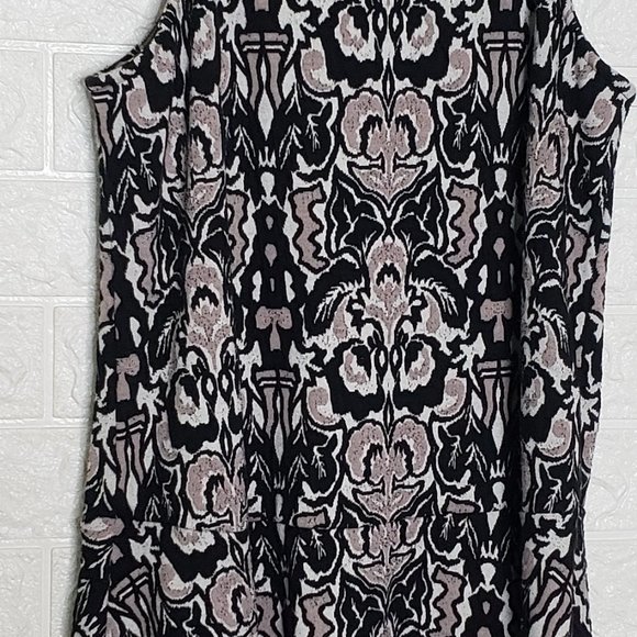 EUC FREE PEOPLE AMELIA BLACK GREY SLEEVELESS ZIP FORM FIT MINI DRESS - Picture 4 of 9